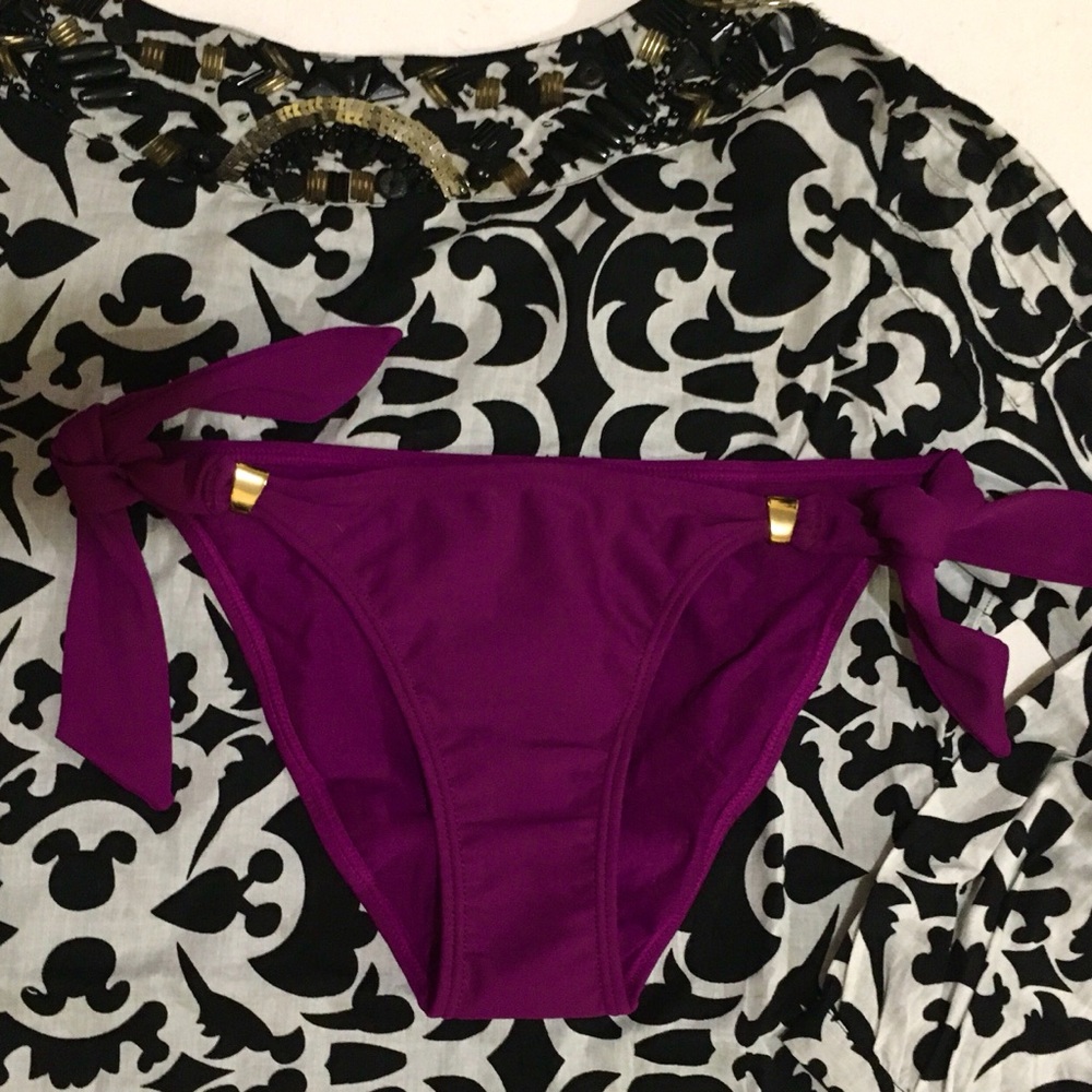 Gorgeous Jeweled Beaded Swim Cover Tribe Floral Top &Bottom Beach Set - Picture 6 of 7